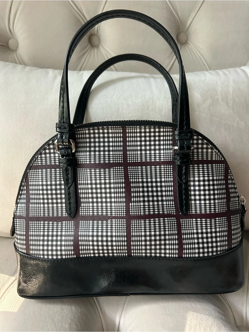 Coach Peyton Glen Plaid Cora Domed Satchel